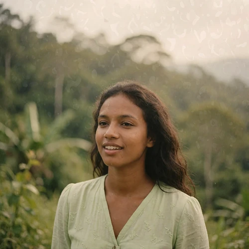 Timorese woman in her mid twenties wearing a pale green blouse with a gentle candid smile
